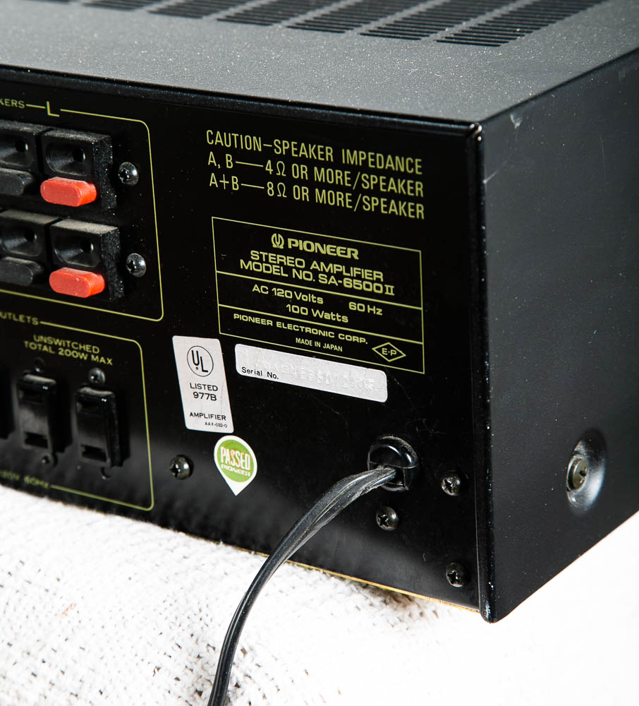 Vintage Stereo Amplifier Pioneer SA-6500 II Pro Amp Silver Face Retro 76 AS IS - Image 9