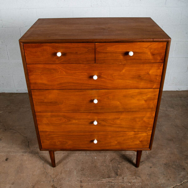 Mid Century Modern Highboy Dresser Drexel Declaration Kipp Stewart Walnut Chest - Image 7