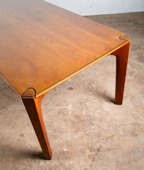 Mid Century Modern Conference Table Solid Cherry Dining 95 in. Large Custom - Image 9