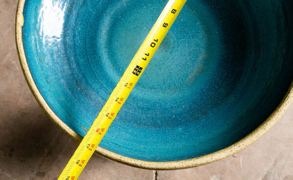Mid Century Modern Bird Bath Ceramic Studio Pottery Artisan California Blue Mcm - Image 3