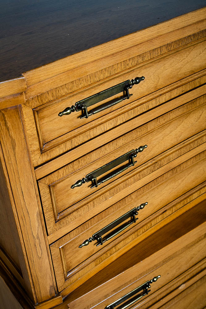 Mid Century Modern Highboy Dresser 6 Drawer Malcolm Vintage Walnut Tall Legs Mcm - Image 9