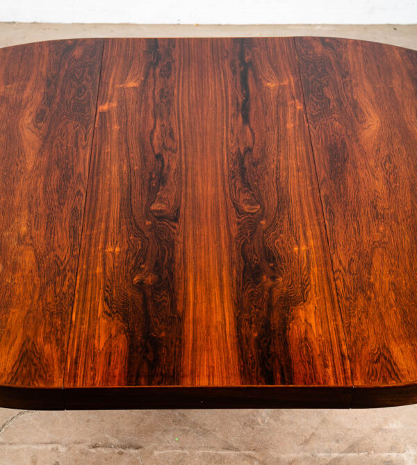 Mid Century Danish Modern Dining Table Brazilian Rosewood Extension x2 Skovmand - Image 12