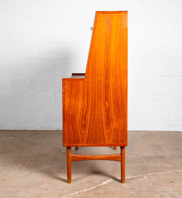 Mid Century Danish Modern Secretary Desk Bureau Denmark Vintage Drawers Vanity - Image 2