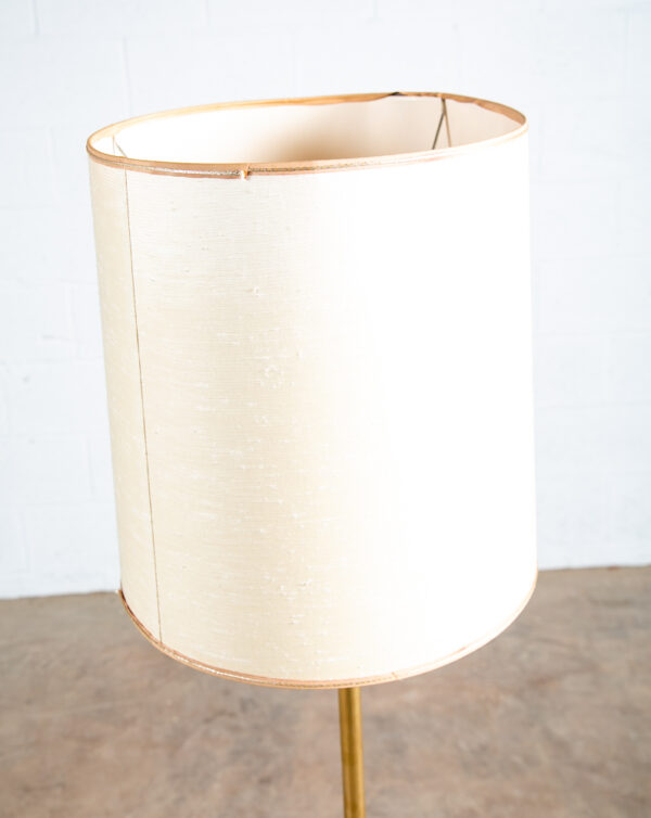Mid Century Modern Floor Lamp Side Table Modeline Solid Walnut Round Lighting - Image 10