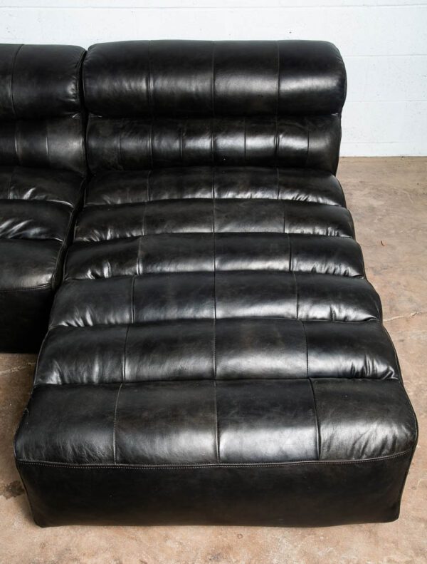 Modern Sofa Sectional Black Leather Couch Moe's Home Collection Ramsay Modular - Image 11