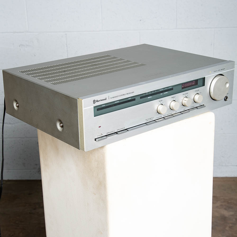 Vintage Receiver Sherwood Stereo S-9200CP Silver Face Retro Amplifier
