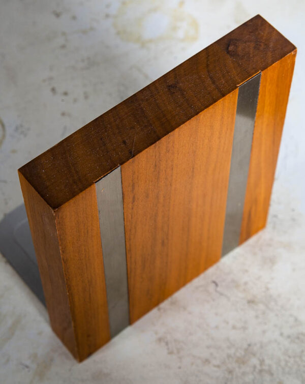 Mid Century Modern Bookends Solid Walnut Wood Metal Park Sherman Vintage Signed - Image 7