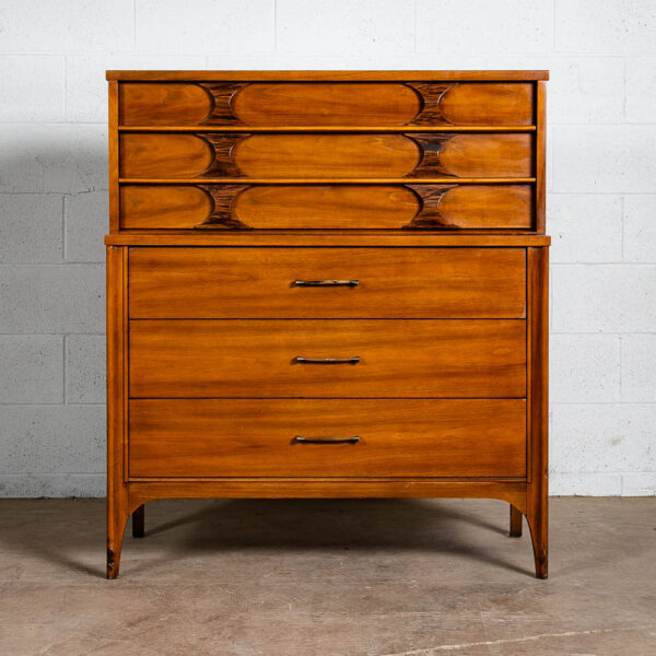 Mid Century Modern Dresser Highboy Kent Coffey 5 Drawer Perspecta Brasilia Wood - Image 2