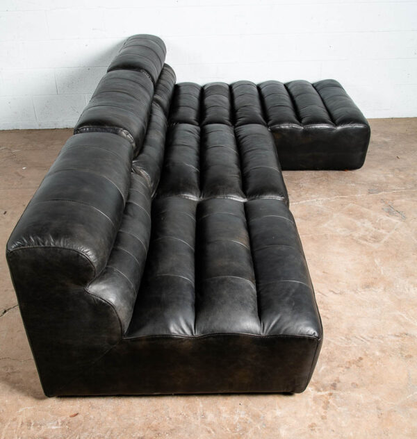 Modern Sofa Sectional Black Leather Couch Moe's Home Collection Ramsay Modular - Image 4
