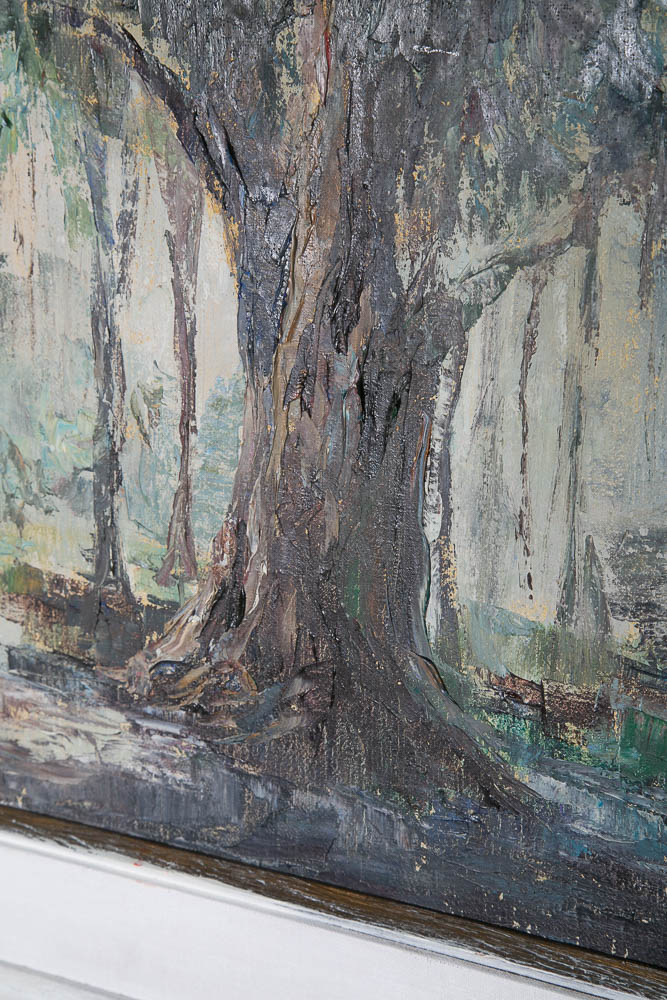 Mid Century Modern Oil Painting Betty Hay Freeland BH Art Trees Original Signed - Image 12