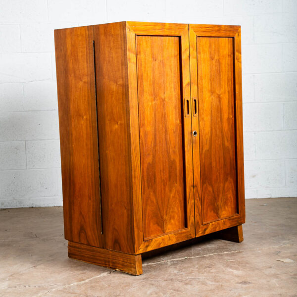 Mid Century Danish Modern Desk In a Box Office Teak Sliding Denmark Locking - Image 4
