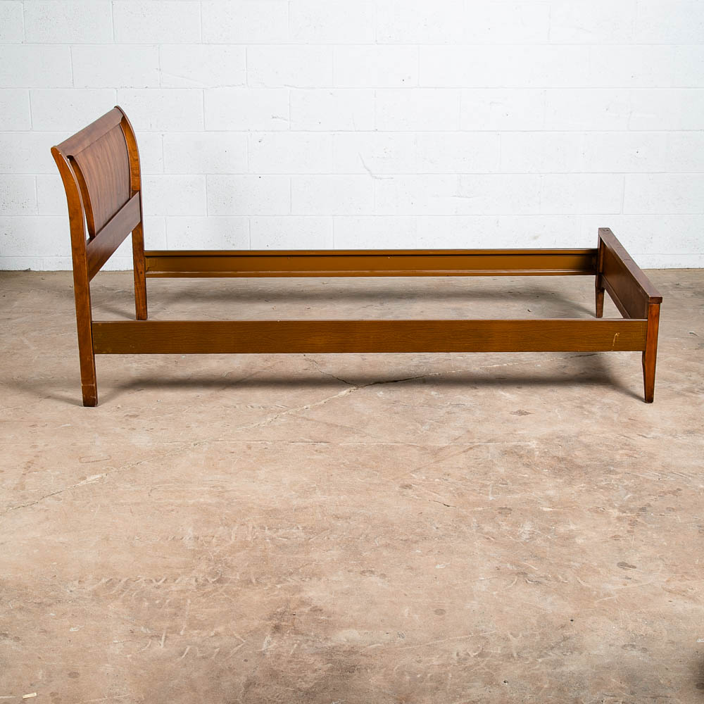 Mid Century Modern Bed Frame Twin Size Broyhill Drexel Walnut Headboard Vintage - Image 2