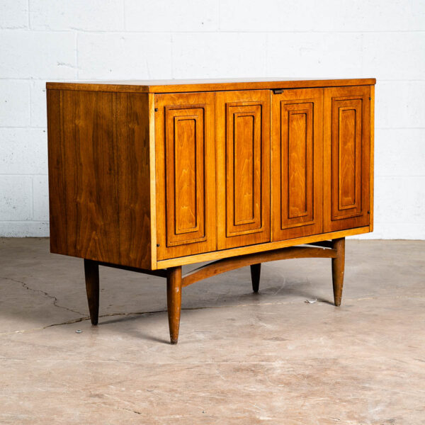 Mid Century Modern Hutch Credenza Broyhill Sculptra China Cabinet Display Glass - Image 5
