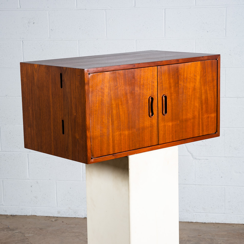 Mid Century Modern Wall Unit Cabinet Omni Unlimited Modular George Nelson Walnut - Image 9