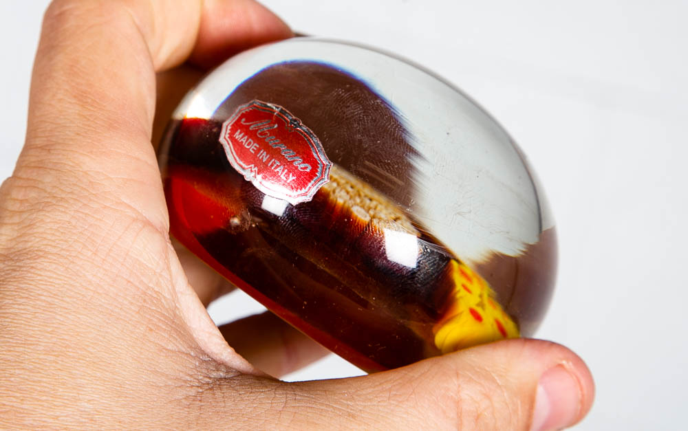 Mid Century Modern Paperweight Galliano Ferro Glass Tree Round Murano #47/750 - Image 8