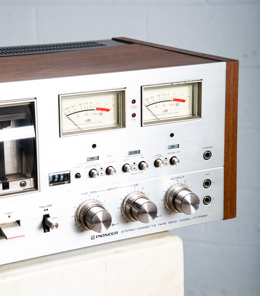 Mid Century Modern Stereo Cassette Tape Deck Pioneer CT-F9191 Walnut Case AS IS - Image 9
