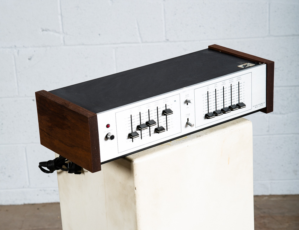 Mid Century Modern Heathkit AD-1305 EQ Equalizer Silver Face Tested As Is