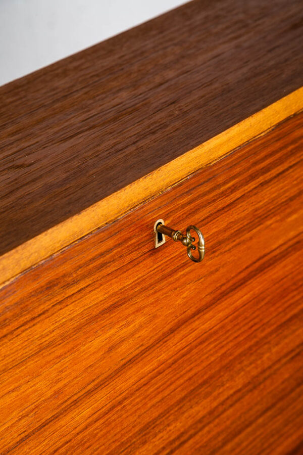 Mid Century Danish Modern Secretary Desk Bureau Denmark Vintage Drawers Vanity - Image 9