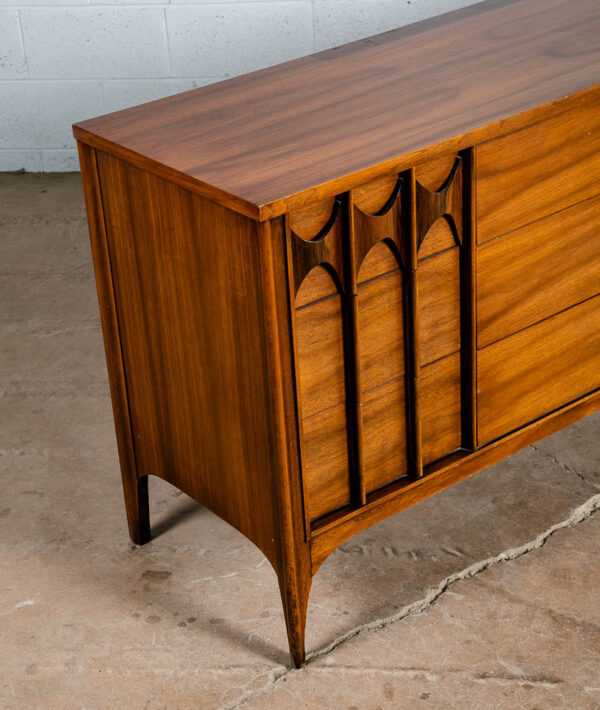 Mid Century Modern Dresser Credenza Kent Coffey 9 Drawer Perspecta Brasilia Wood - Image 8
