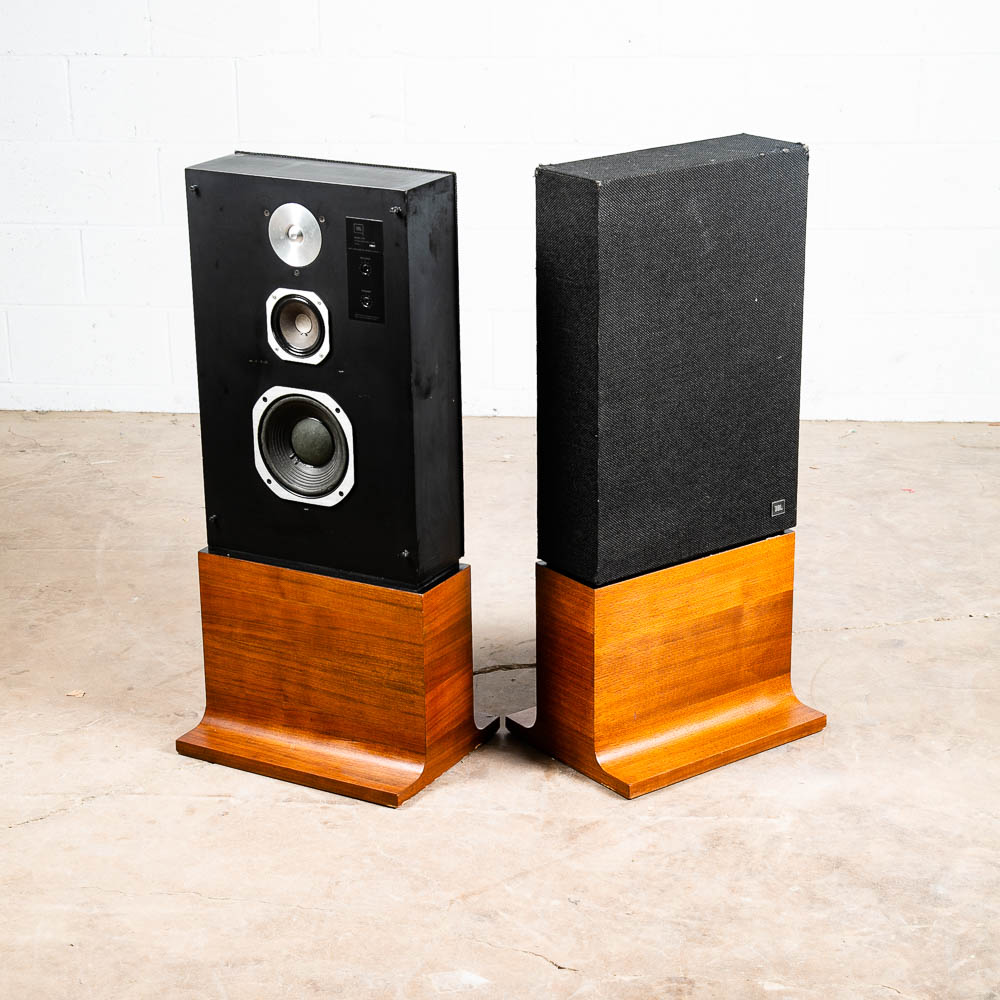 Mid Century Modern Speakers JBL L212 Walnut Vintage Speaker Subwoofer Floor 3way - Image 6