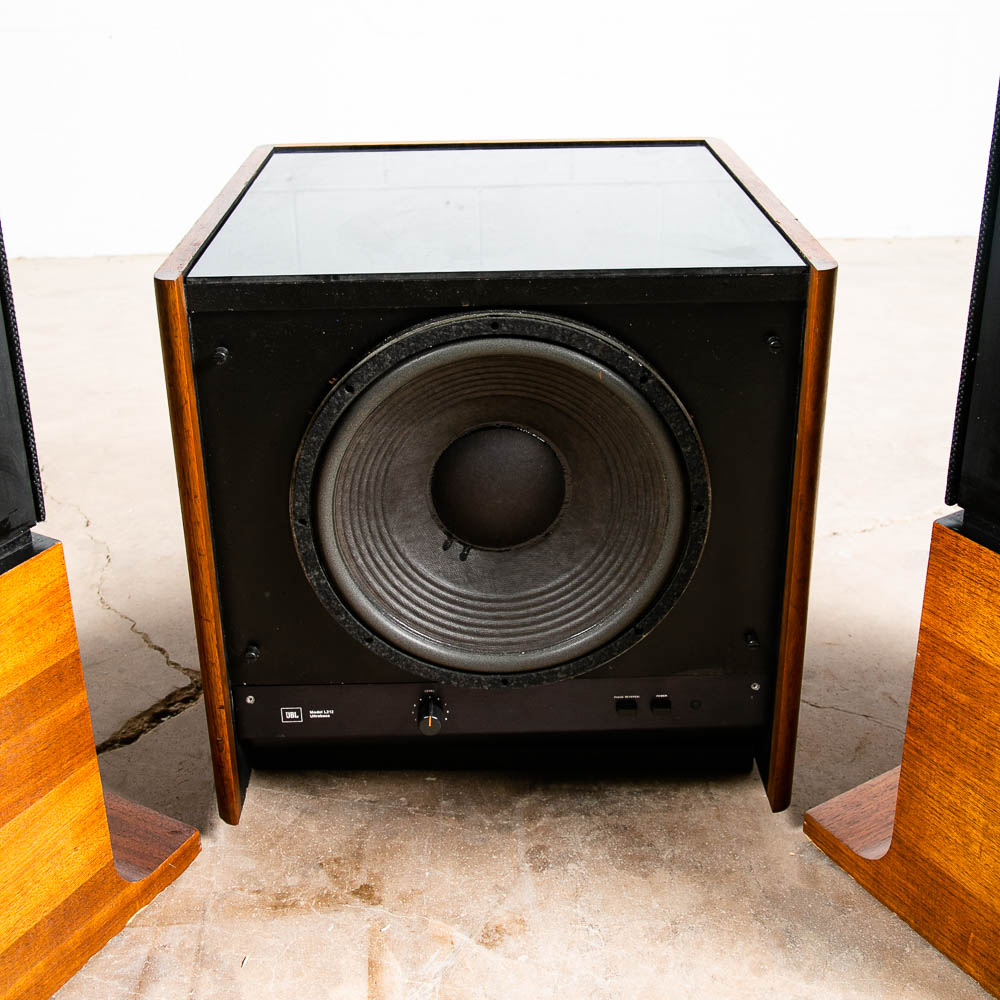 Mid Century Modern Speakers JBL L212 Walnut Vintage Speaker Subwoofer Floor 3way - Image 12