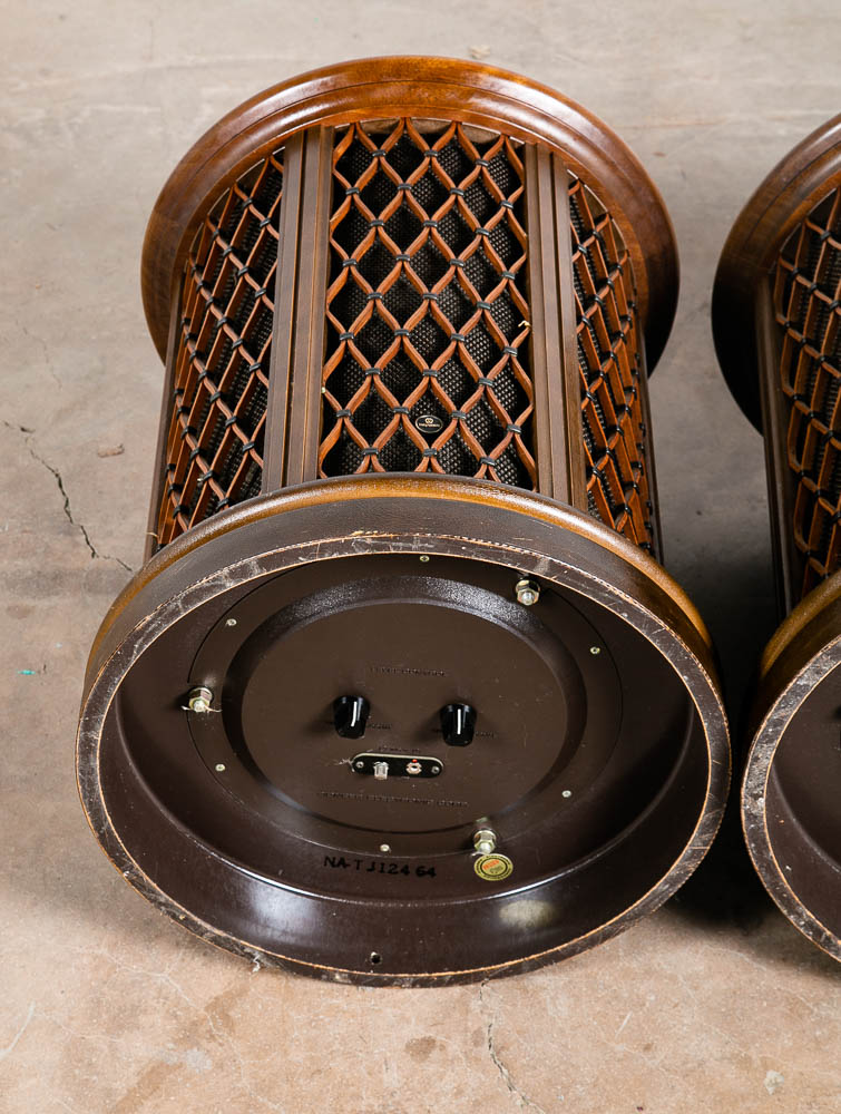 Mid Century Modern Vintage Speaker End Tables Pioneer CS-06 Pair Walnut Omni Mcm - Image 11