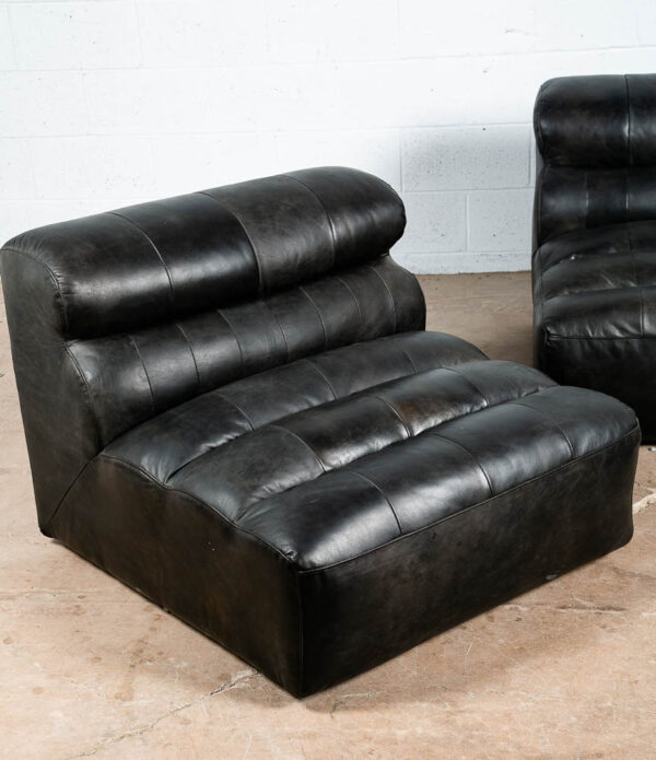 Modern Sofa Sectional Black Leather Couch Moe's Home Collection Ramsay Modular - Image 6