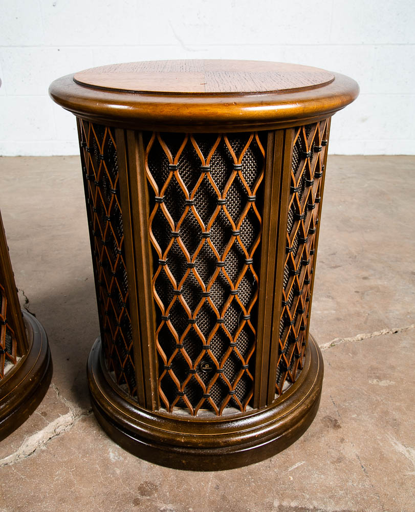 Mid Century Modern Vintage Speaker End Tables Pioneer CS-06 Pair Walnut Omni Mcm - Image 7