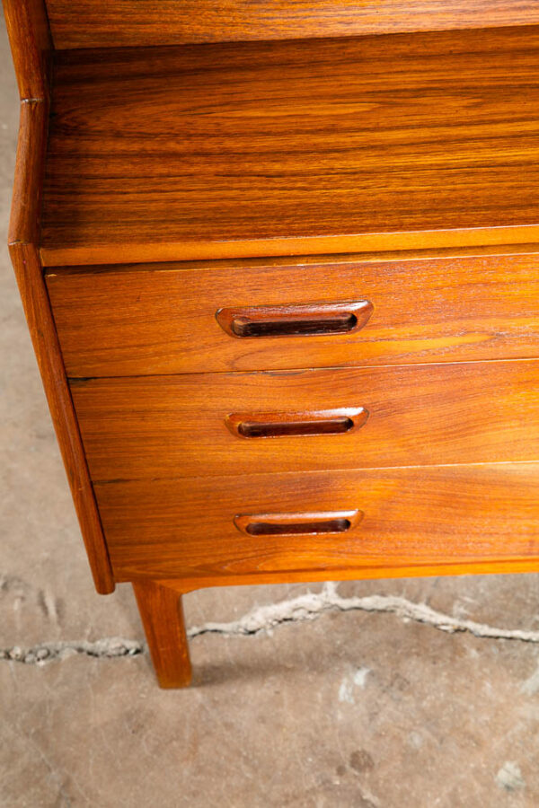 Mid Century Danish Modern Secretary Desk Bureau Denmark Vintage Drawers Vanity - Image 11