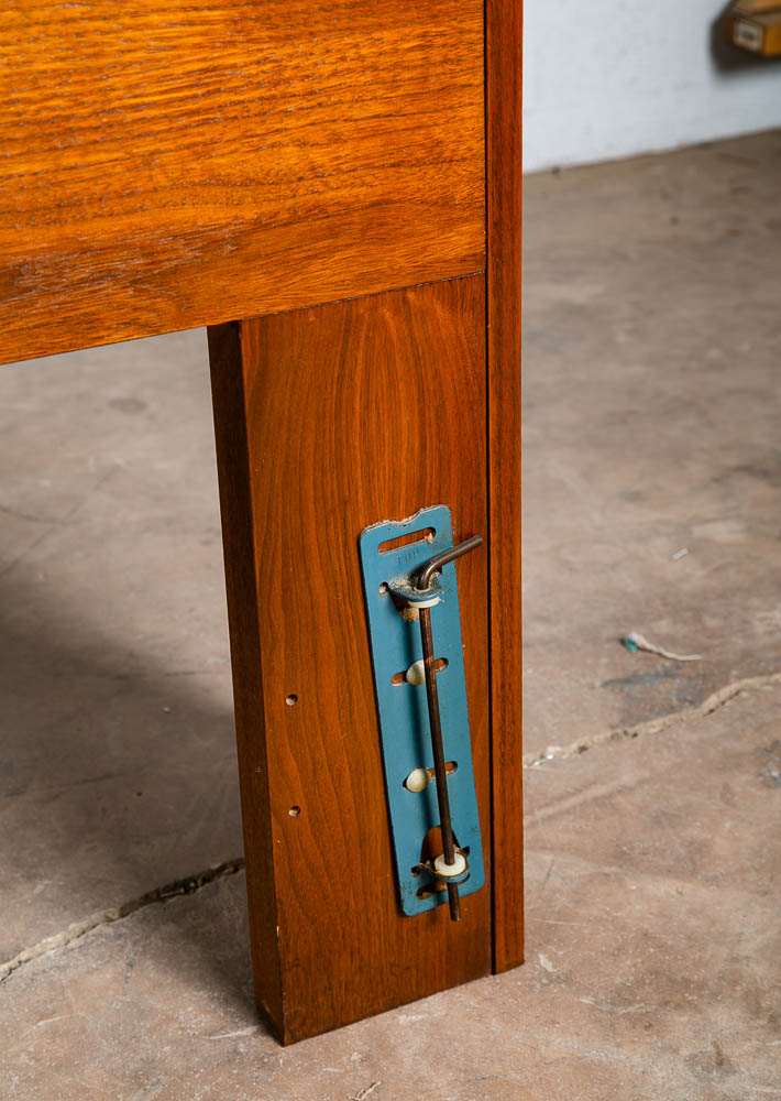 Mid Century Modern Headboard Bed Frame King Mainline Hooker Reversible Walnut - Image 10