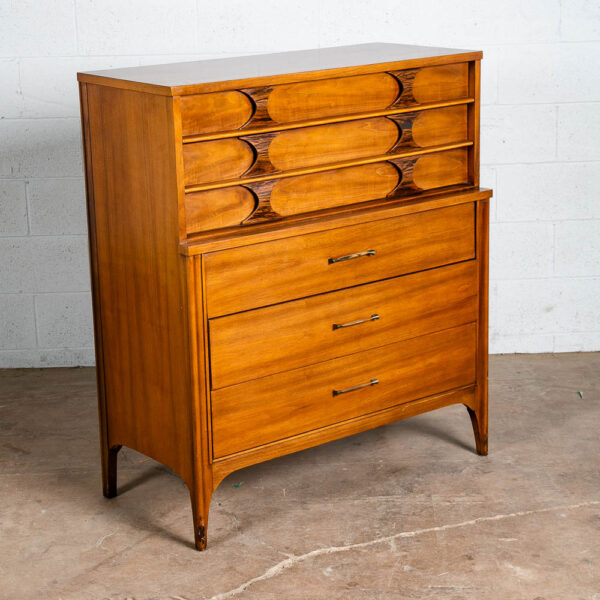 Mid Century Modern Dresser Highboy Kent Coffey 5 Drawer Perspecta Brasilia Wood