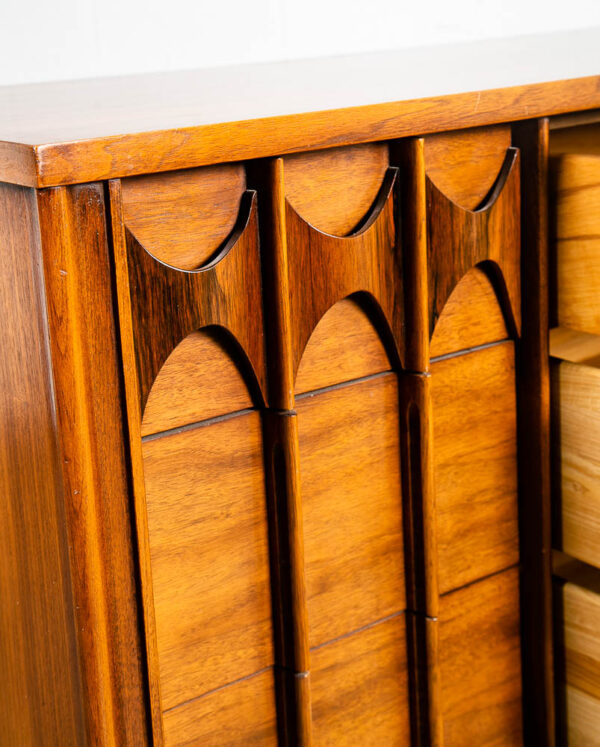 Mid Century Modern Dresser Credenza Kent Coffey 9 Drawer Perspecta Brasilia Wood - Image 12