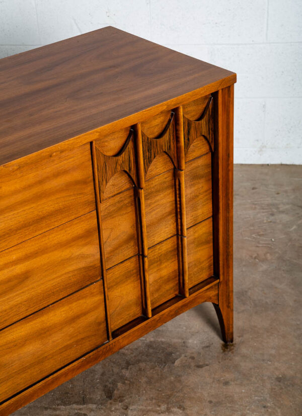 Mid Century Modern Dresser Credenza Kent Coffey 9 Drawer Perspecta Brasilia Wood - Image 9