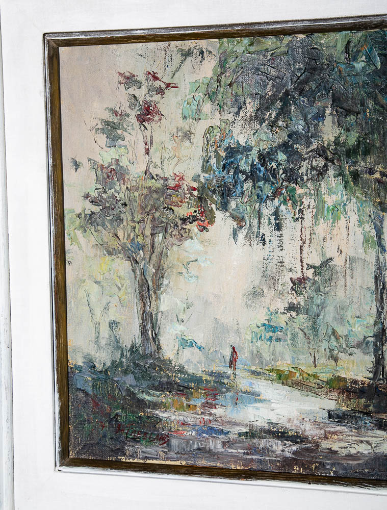 Mid Century Modern Oil Painting Betty Hay Freeland BH Art Trees Original Signed - Image 5