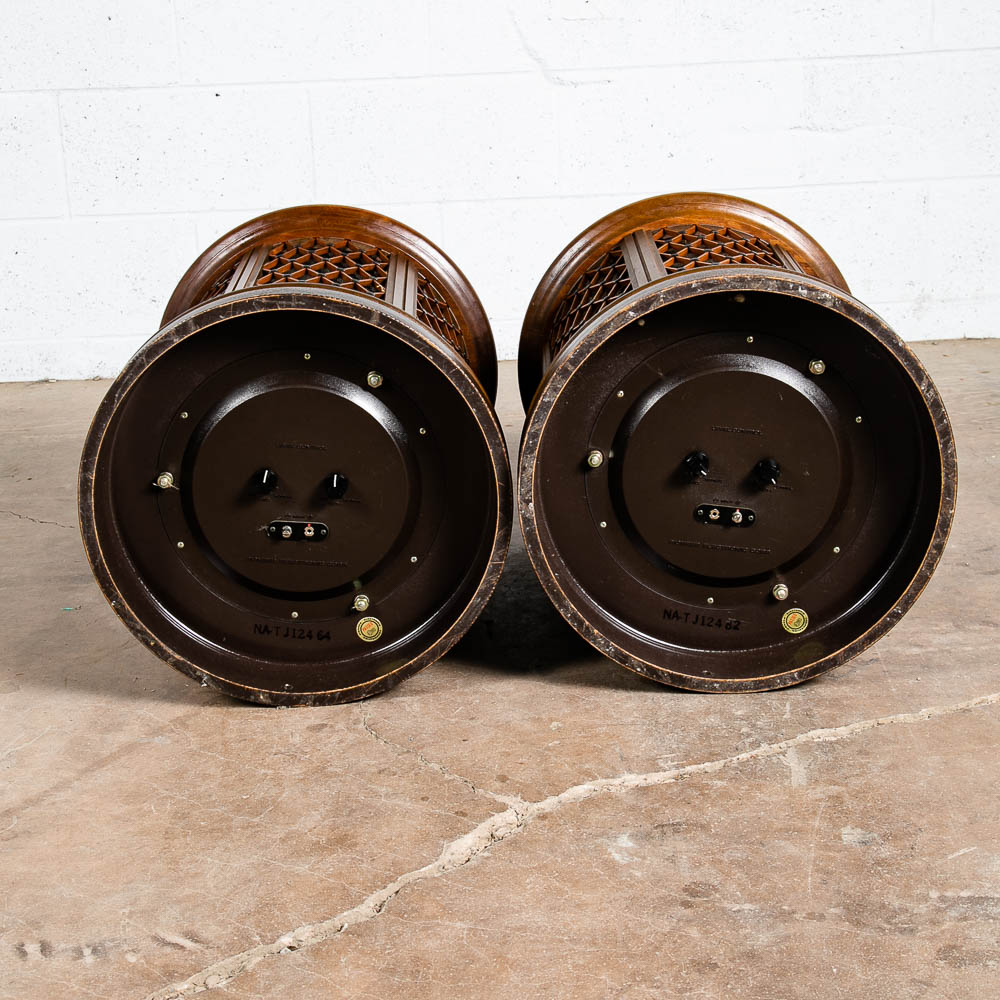 Mid Century Modern Vintage Speaker End Tables Pioneer CS-06 Pair Walnut Omni Mcm - Image 4