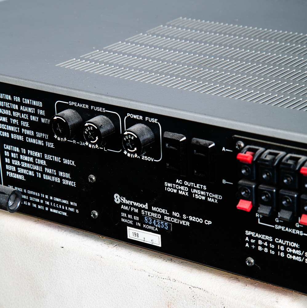 Vintage Receiver Sherwood Stereo S-9200CP Silver Face Retro Amplifier - Image 4