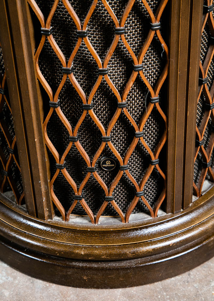 Mid Century Modern Vintage Speaker End Tables Pioneer CS-06 Pair Walnut Omni Mcm - Image 5