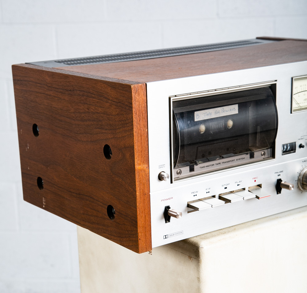 Mid Century Modern Stereo Cassette Tape Deck Pioneer CT-F9191 Walnut Case AS IS - Image 12