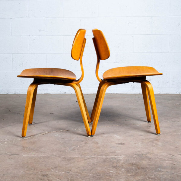 Mid Century Modern Dining Chairs Set 6 Thonet Bentwood Bent Plywood Restored Mcm - Image 6