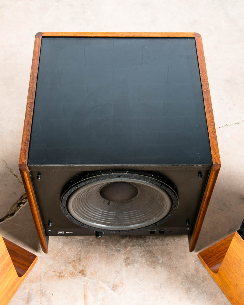 Mid Century Modern Speakers JBL L212 Walnut Vintage Speaker Subwoofer Floor 3way - Image 10
