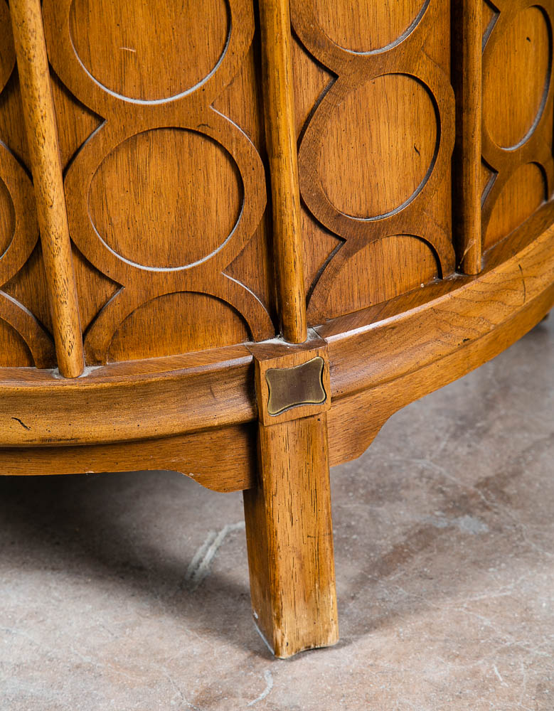 Mid Century Modern Side Tables End Nightstands Round Marble Door SetThomasville - Image 12