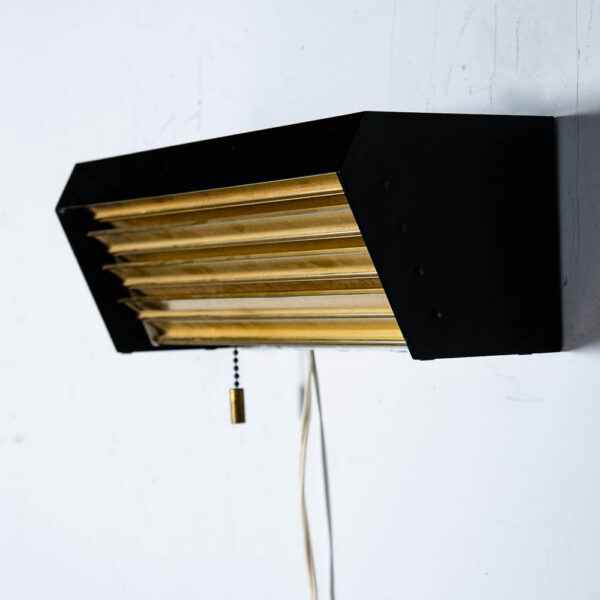 Mid Century Modern Lamp Wall Lamp Lightolier Gold Adjustable Metal Pull Switch - Image 4