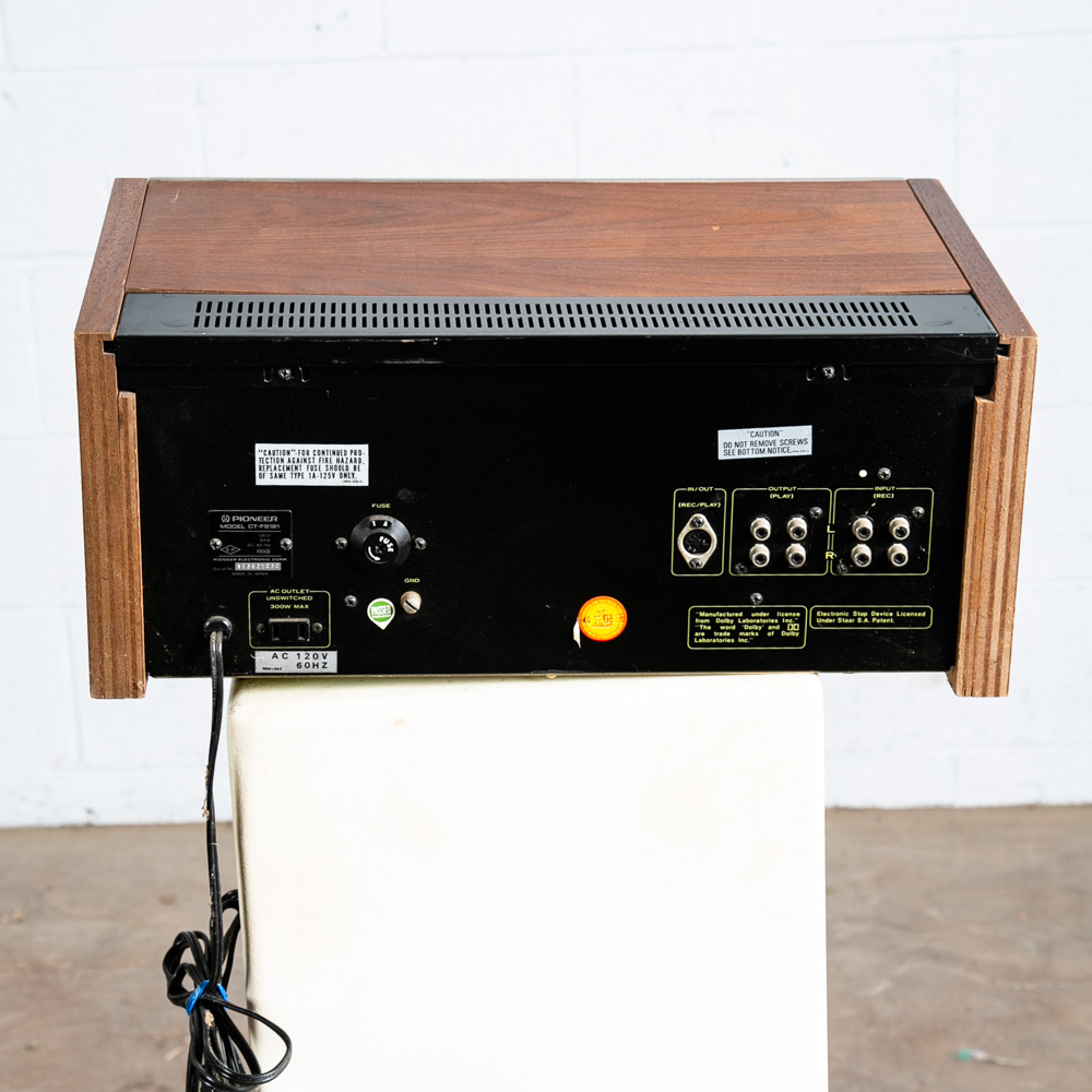 Mid Century Modern Stereo Cassette Tape Deck Pioneer CT-F9191 Walnut Case AS IS - Image 4