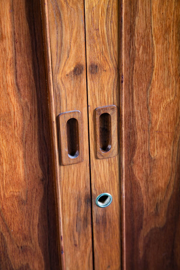Mid Century Danish Modern Desk In a Box Office Teak Sliding Denmark Locking - Image 10