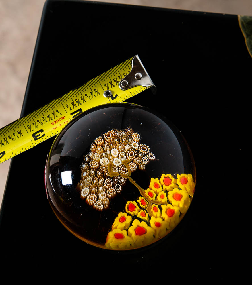 Mid Century Modern Paperweight Galliano Ferro Glass Tree Round Murano #47/750 - Image 9