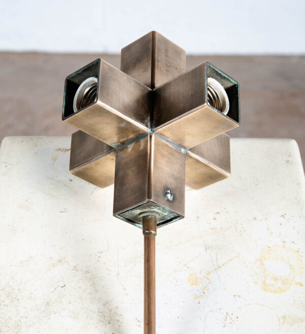 Mid Century Modern Chandelier Lamp Set Light Gold Brass Pendant Morrison 5 Light - Image 11