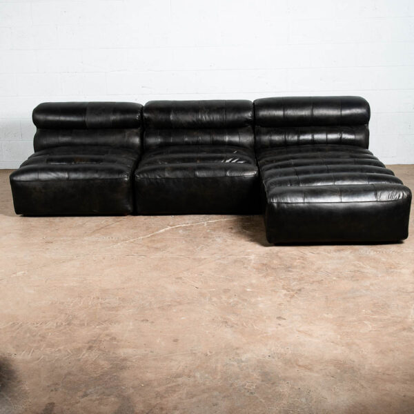 Modern Sofa Sectional Black Leather Couch Moe's Home Collection Ramsay Modular - Image 2