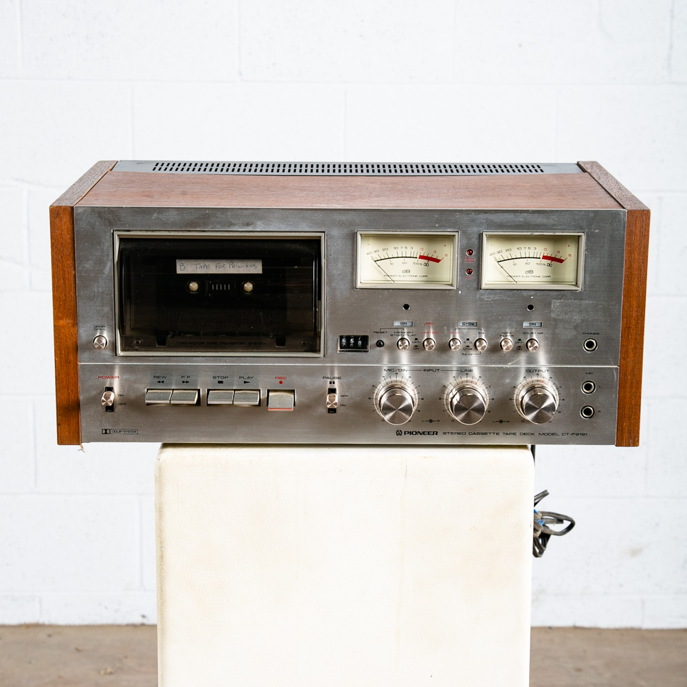 Mid Century Modern Stereo Cassette Tape Deck Pioneer CT-F9191 Walnut Case AS IS - Image 7