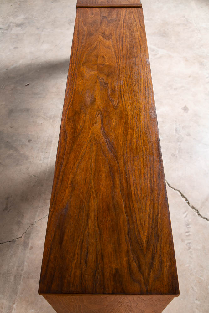 Mid Century Modern Headboard Bed Frame King Mainline Hooker Reversible Walnut - Image 6