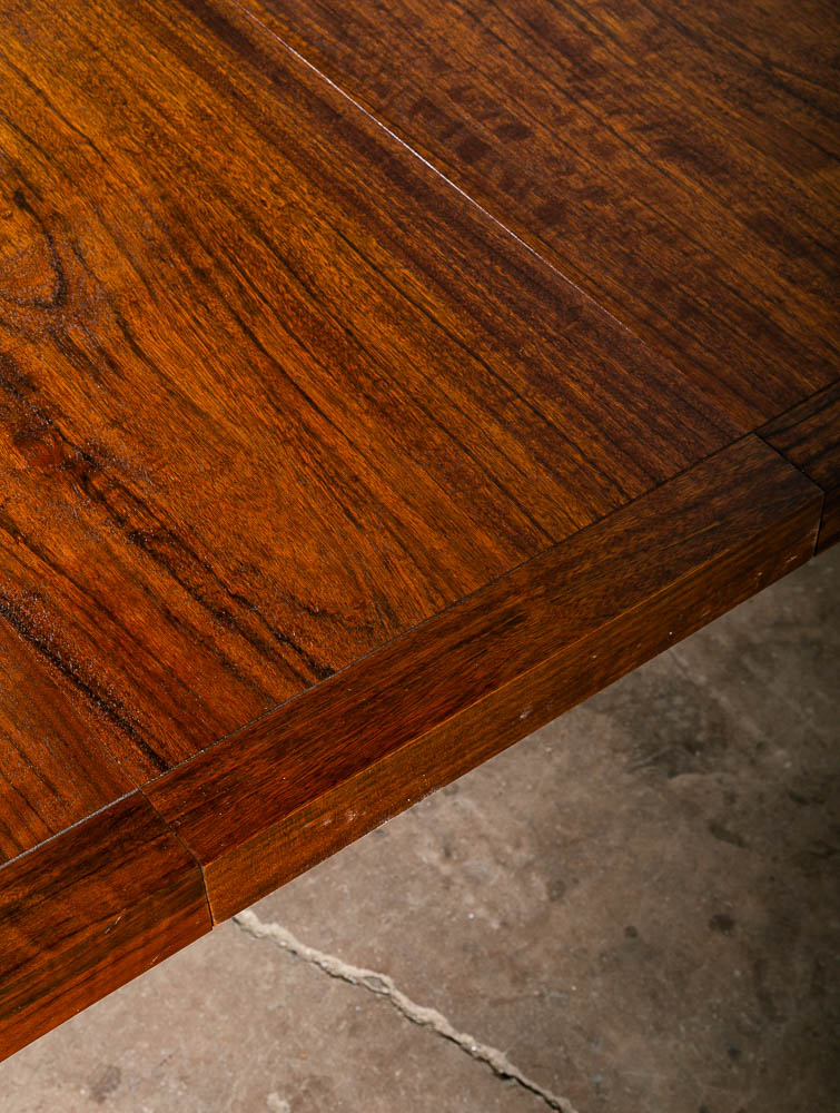 Mid Century Modern Dining Table Ironwood Extension leaf x2 Rectangular - Image 11